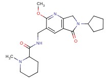 N-[(6-cyclopentyl-2-methoxy-5-oxo-6,7-dihydro-5H-pyrrolo[3,4-b]pyridin-3-yl)methyl]-1-methylpiperidine-2-carboxamide