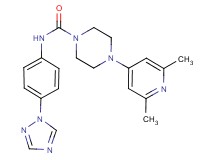 4-(2,6-dimethylpyridin-4-yl)-N-[4-(1H-1,2,4-triazol-1-yl)phenyl]piperazine-1-carboxamide