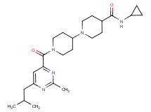 N-cyclopropyl-1'-[(6-isobutyl-2-methyl-4-pyrimidinyl)carbonyl]-1,4'-bipiperidine-4-carboxamide
