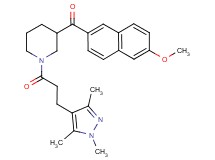 (6-methoxy-2-naphthyl){1-[3-(1,3,5-trimethyl-1H-pyrazol-4-yl)propanoyl]-3-piperidinyl}methanone