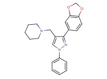 1-{[3-(1,3-benzodioxol-5-yl)-1-phenyl-1H-pyrazol-4-yl]methyl}piperidine