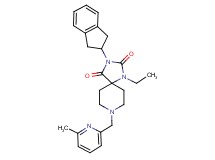 3-(2,3-dihydro-1H-inden-2-yl)-1-ethyl-8-[(6-methyl-2-pyridinyl)methyl]-1,3,8-triazaspiro[4.5]decane-2,4-dione