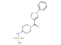 N-{1-[(1-phenyl-1H-1,2,3-triazol-4-yl)carbonyl]-4-piperidinyl}methanesulfonamide