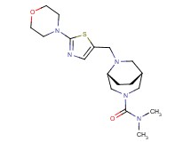(1R*,5R*)-N,N-dimethyl-6-[(2-morpholin-4-yl-1,3-thiazol-5-yl)methyl]-3,6-diazabicyclo[3.2.2]nonane-3-carboxamide