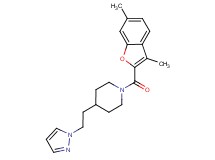 1-[(3,6-dimethyl-1-benzofuran-2-yl)carbonyl]-4-[2-(1H-pyrazol-1-yl)ethyl]piperidine