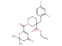ethyl 3-(2,4-difluorobenzyl)-1-[(2,2-dimethyl-4-oxo-3,4-dihydro-2H-pyran-6-yl)carbonyl]-3-piperidinecarboxylate