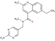 N-[(2-amino-5-pyrimidinyl)methyl]-6-ethyl-N,2-dimethyl-4-quinolinecarboxamide