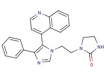 1-[2-(4-phenyl-5-quinolin-4-yl-1H-imidazol-1-yl)ethyl]imidazolidin-2-one