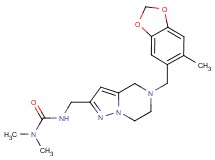 N,N-dimethyl-N'-({5-[(6-methyl-1,3-benzodioxol-5-yl)methyl]-4,5,6,7-tetrahydropyrazolo[1,5-a]pyrazin-2-yl}methyl)urea