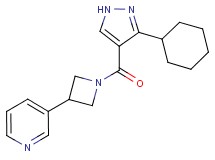 3-{1-[(3-cyclohexyl-1H-pyrazol-4-yl)carbonyl]-3-azetidinyl}pyridine