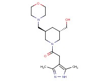 [(3S*,5R*)-1-[(3,5-dimethyl-1H-pyrazol-4-yl)acetyl]-5-(4-morpholinylmethyl)-3-piperidinyl]methanol