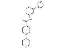 1-(tetrahydro-2H-thiopyran-4-yl)-N-[3-(1,3-thiazol-4-yl)phenyl]-4-piperidinecarboxamide