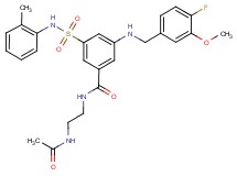 N-[2-(acetylamino)ethyl]-3-[(4-fluoro-3-methoxybenzyl)amino]-5-{[(2-methylphenyl)amino]sulfonyl}benzamide
