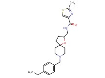 N-{[8-(4-ethylbenzyl)-1-oxa-8-azaspiro[4.5]dec-2-yl]methyl}-2-methyl-1,3-thiazole-4-carboxamide