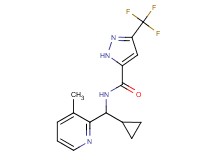 N-[cyclopropyl(3-methylpyridin-2-yl)methyl]-3-(trifluoromethyl)-1H-pyrazole-5-carboxamide