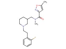 N-({1-[2-(2-fluorophenyl)ethyl]-3-piperidinyl}methyl)-N,5-dimethyl-3-isoxazolecarboxamide