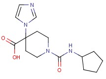 1-[(cyclopentylamino)carbonyl]-4-(1H-imidazol-1-yl)piperidine-4-carboxylic acid