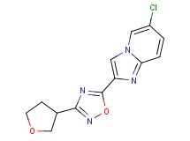 6-chloro-2-[3-(tetrahydrofuran-3-yl)-1,2,4-oxadiazol-5-yl]imidazo[1,2-a]pyridine