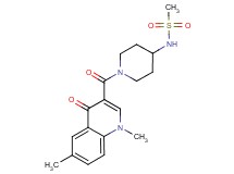 N-{1-[(1,6-dimethyl-4-oxo-1,4-dihydro-3-quinolinyl)carbonyl]-4-piperidinyl}methanesulfonamide