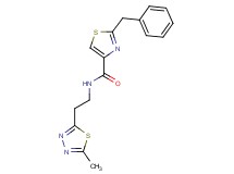 2-benzyl-N-[2-(5-methyl-1,3,4-thiadiazol-2-yl)ethyl]-1,3-thiazole-4-carboxamide