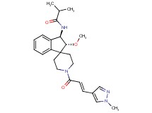 N-{(2R*,3R*)-2-methoxy-1'-[(2E)-3-(1-methyl-1H-pyrazol-4-yl)-2-propenoyl]-2,3-dihydrospiro[indene-1,4'-piperidin]-3-yl}-2-methylpropanamide