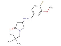 1-(2,2-dimethylpropyl)-4-[(4-fluoro-3-methoxybenzyl)amino]-2-pyrrolidinone