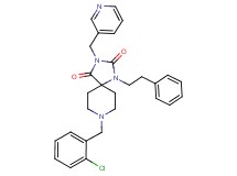 8-(2-chlorobenzyl)-1-(2-phenylethyl)-3-(3-pyridinylmethyl)-1,3,8-triazaspiro[4.5]decane-2,4-dione