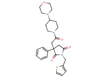 3-{2-[4-(4-morpholinyl)-1-piperidinyl]-2-oxoethyl}-3-phenyl-1-(2-thienylmethyl)-2,5-pyrrolidinedione