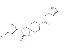 8-[(4-chloro-1H-pyrazol-1-yl)acetyl]-3-(1-methylbutyl)-1-oxa-3,8-diazaspiro[4.5]decan-2-one