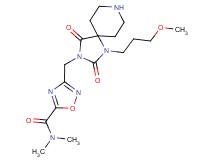 3-{[1-(3-methoxypropyl)-2,4-dioxo-1,3,8-triazaspiro[4.5]dec-3-yl]methyl}-N,N-dimethyl-1,2,4-oxadiazole-5-carboxamide hydrochloride