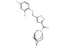 (1R*,3s,6r,8S*)-4-({5-[(2-chloro-4-fluorophenoxy)methyl]-3-isoxazolyl}carbonyl)-4-azatricyclo[4.3.1.1~3,8~]undecane