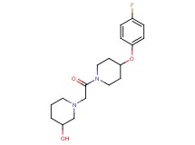 1-{2-[4-(4-fluorophenoxy)-1-piperidinyl]-2-oxoethyl}-3-piperidinol