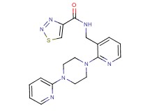 N-({2-[4-(2-pyridinyl)-1-piperazinyl]-3-pyridinyl}methyl)-1,2,3-thiadiazole-4-carboxamide