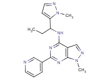 1-methyl-N-[1-(1-methyl-1H-pyrazol-5-yl)propyl]-6-(3-pyridinyl)-1H-pyrazolo[3,4-d]pyrimidin-4-amine
