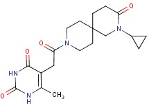 5-[2-(2-cyclopropyl-3-oxo-2,9-diazaspiro[5.5]undec-9-yl)-2-oxoethyl]-6-methylpyrimidine-2,4(1H,3H)-dione