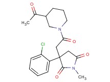 3-[2-(3-acetyl-1-piperidinyl)-2-oxoethyl]-3-(2-chlorophenyl)-1-methyl-2,5-pyrrolidinedione