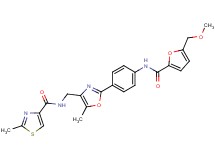 N-{[2-(4-{[5-(methoxymethyl)-2-furoyl]amino}phenyl)-5-methyl-1,3-oxazol-4-yl]methyl}-2-methyl-1,3-thiazole-4-carboxamide