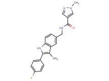 N-{[2-(4-fluorophenyl)-3-methyl-1H-indol-5-yl]methyl}-1-methyl-1H-pyrazole-4-carboxamide