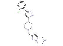 2-({4-[3-(2-chlorophenyl)-1H-pyrazol-5-yl]-1-piperidinyl}methyl)-4,5,6,7-tetrahydropyrazolo[1,5-a]pyrazine dihydrochloride