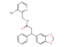3-(1,3-benzodioxol-5-yl)-N-[(3-methyl-2-pyridinyl)methyl]-3-phenylpropanamide