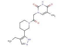 1-{2-[3-(4-ethyl-1H-pyrazol-5-yl)piperidin-1-yl]-2-oxoethyl}-5-methylpyrimidine-2,4(1H,3H)-dione