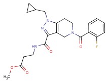 methyl N-{[1-(cyclopropylmethyl)-5-(2-fluorobenzoyl)-4,5,6,7-tetrahydro-1H-pyrazolo[4,3-c]pyridin-3-yl]carbonyl}-beta-alaninate