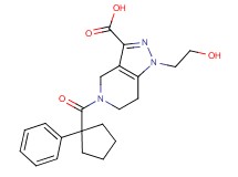 1-(2-hydroxyethyl)-5-[(1-phenylcyclopentyl)carbonyl]-4,5,6,7-tetrahydro-1H-pyrazolo[4,3-c]pyridine-3-carboxylic acid