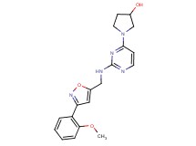 1-[2-({[3-(2-methoxyphenyl)isoxazol-5-yl]methyl}amino)pyrimidin-4-yl]pyrrolidin-3-ol