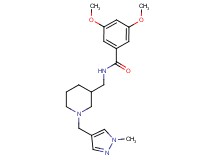 3,5-dimethoxy-N-({1-[(1-methyl-1H-pyrazol-4-yl)methyl]-3-piperidinyl}methyl)benzamide