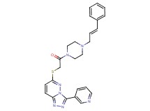6-[(2-oxo-2-{4-[(2E)-3-phenyl-2-propen-1-yl]-1-piperazinyl}ethyl)thio]-3-(3-pyridinyl)[1,2,4]triazolo[4,3-b]pyridazine