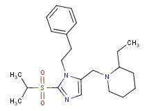 2-ethyl-1-{[2-(isopropylsulfonyl)-1-(2-phenylethyl)-1H-imidazol-5-yl]methyl}piperidine