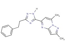 2,7-dimethyl-5-[3-(2-phenylethyl)-1H-1,2,4-triazol-5-yl]pyrazolo[1,5-a]pyrimidine