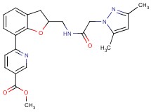 methyl 6-[2-({[(3,5-dimethyl-1H-pyrazol-1-yl)acetyl]amino}methyl)-2,3-dihydro-1-benzofuran-7-yl]nicotinate
