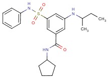 3-(anilinosulfonyl)-5-(sec-butylamino)-N-cyclopentylbenzamide